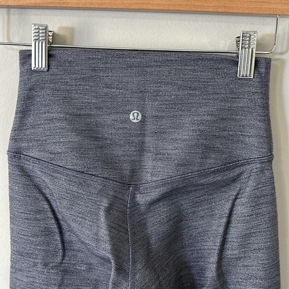 Lululemon Align Pant II 25 inch Mini Heathered Herringbone Heathered Black 4 - Picture 6 of 12